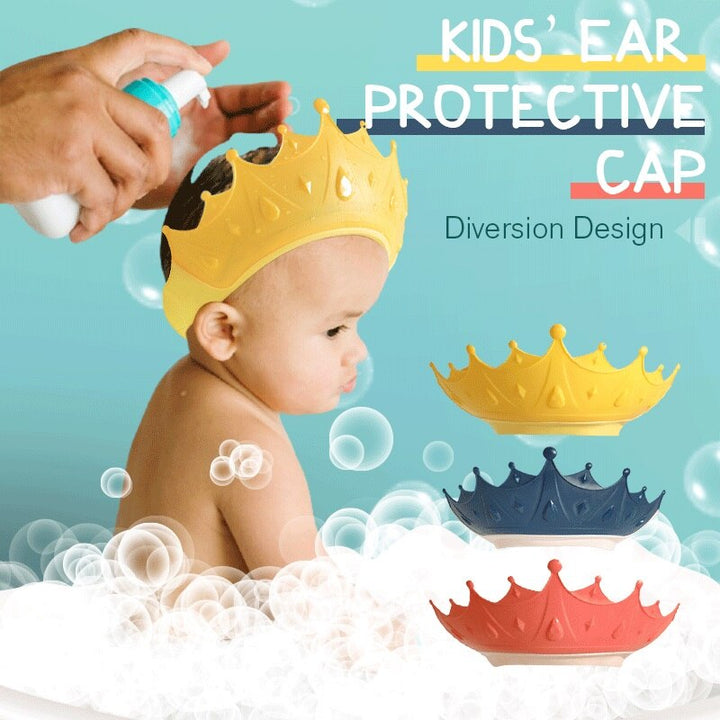 Baby Shower Cap Adjustable Bath Cartoon Crown