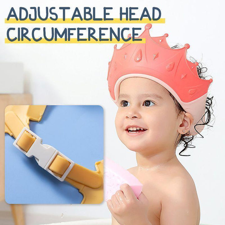 Baby Shower Cap Adjustable Bath Cartoon Crown
