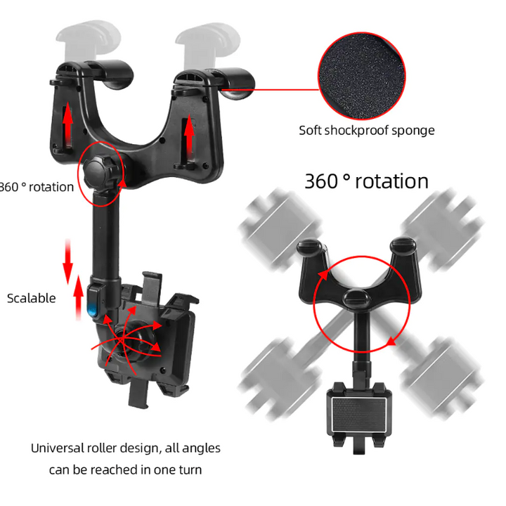 Smart Phone Car Holder 360 Degree Rotatable Anti-skid