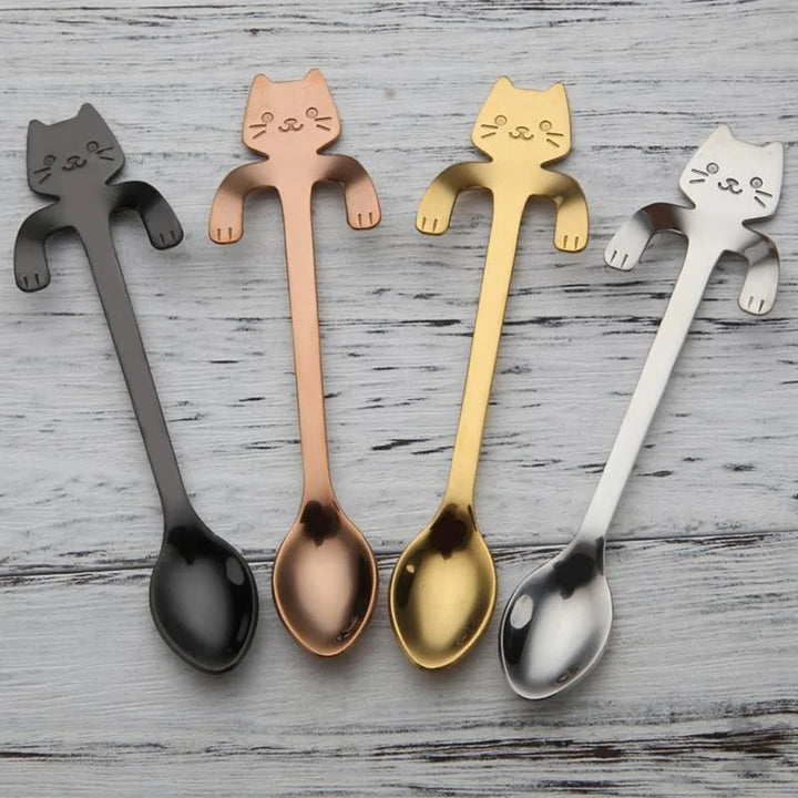 Stainless Steel Cat Teaspoons