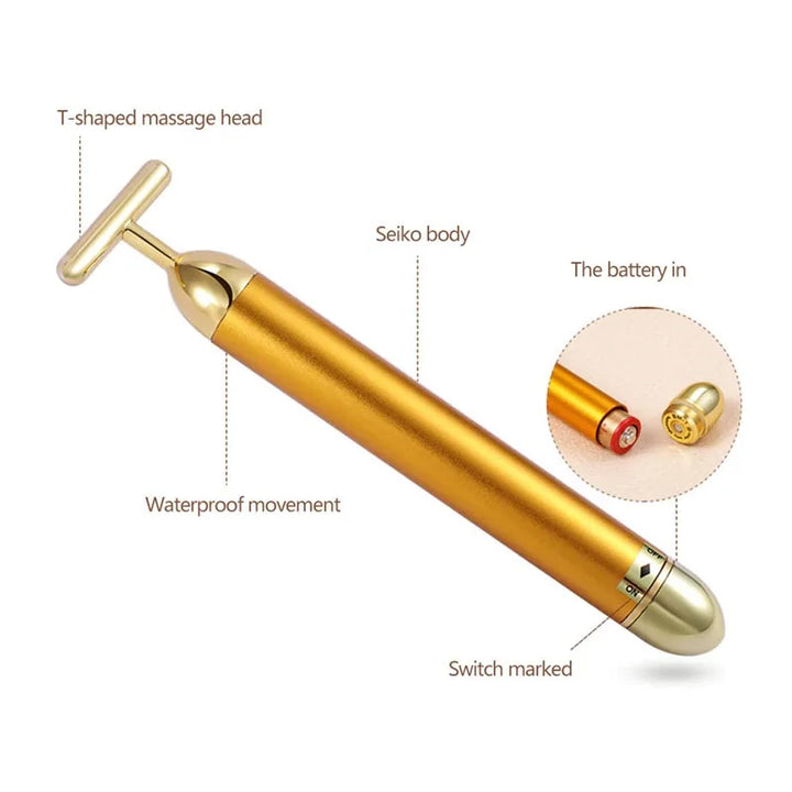 Facial Roller Massager 24K Gold