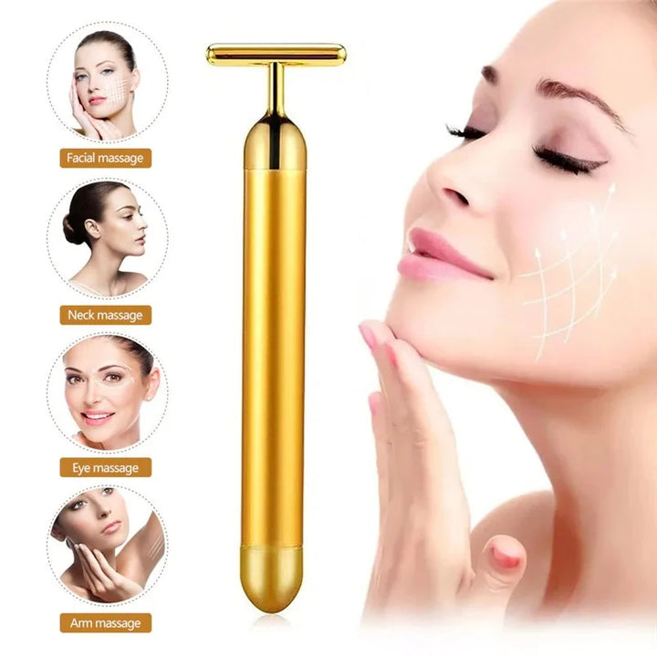 Facial Roller Massager 24K Gold